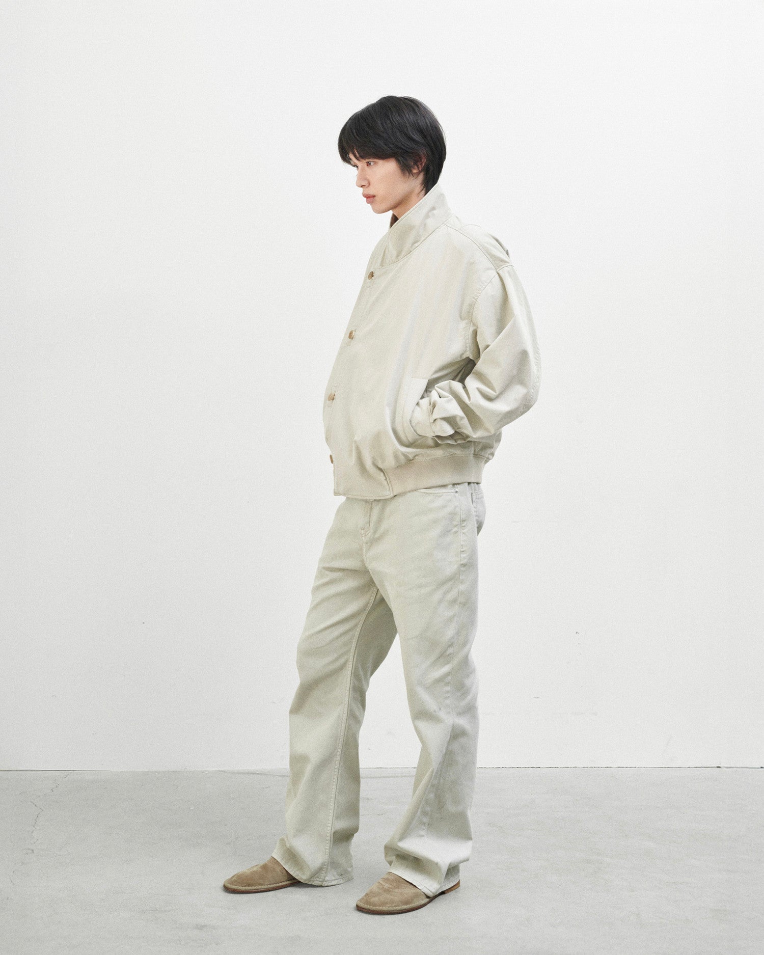 Brownyard - Double Layer Flight Jacket (Ivory) product image 3 | TRAB K-Fashion Australia