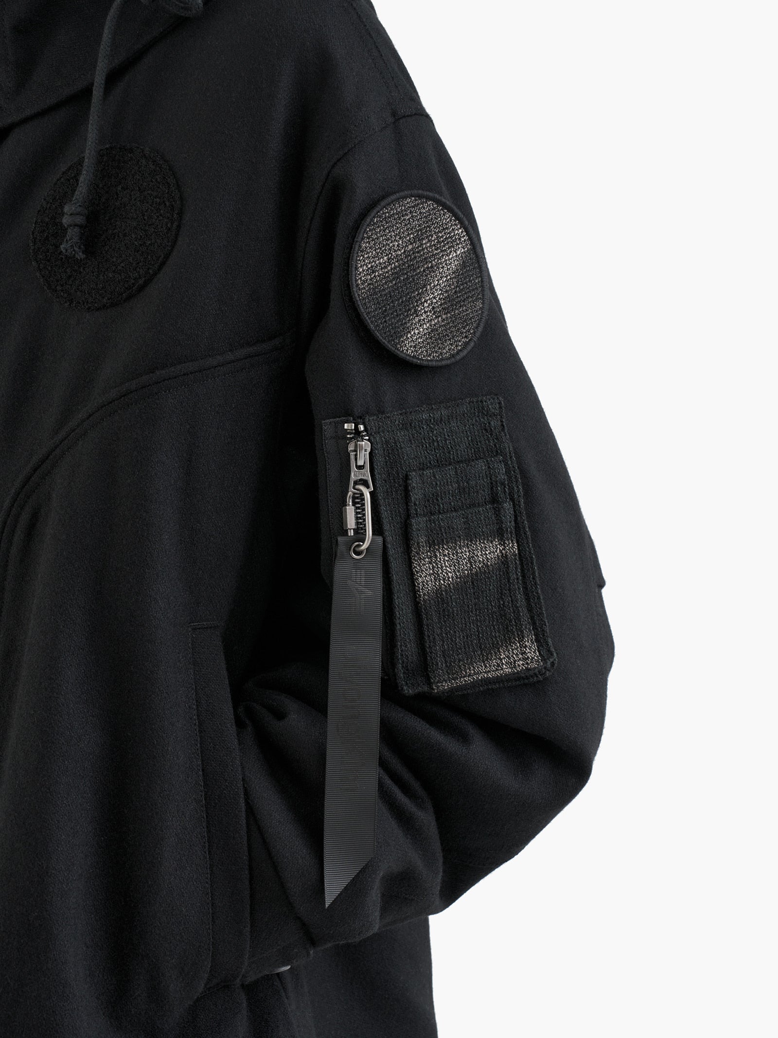 Jiyong Kim - Sun-Bleached Detachable Hood Fishtail Coat (Black) product image 9 | TRAB K-Fashion Australia