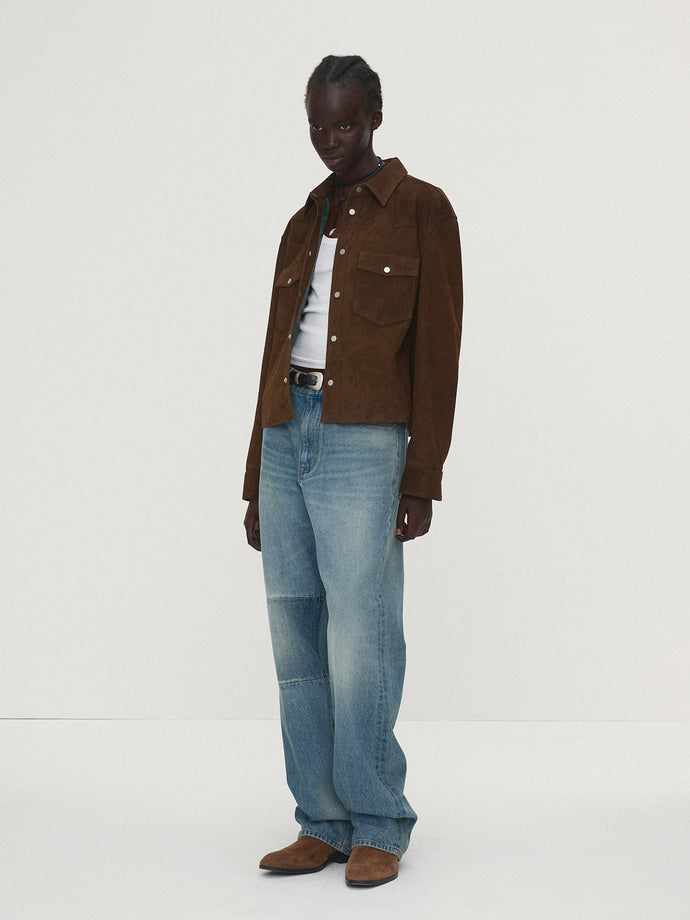 Tonywack - Straight-Leg Knee Panel Denim Jeans (Washed Vintage Light Blue) product image 2 | TRAB K-Fashion Australia