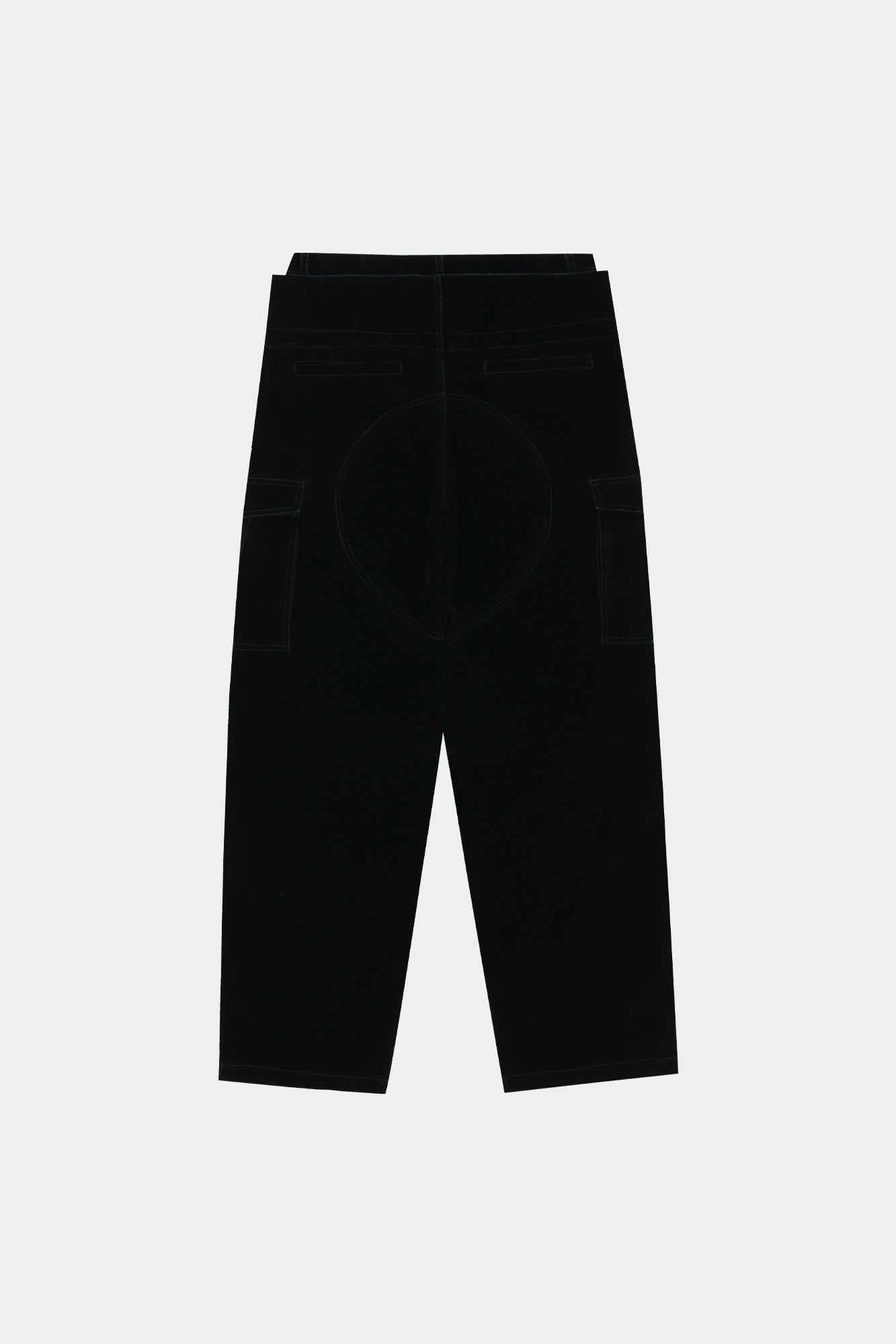 Andersson Bell - Flock Velvet Double Waist Wide-Leg Jeans (black) (Black) product image 14 | TRAB K-Fashion Australia
