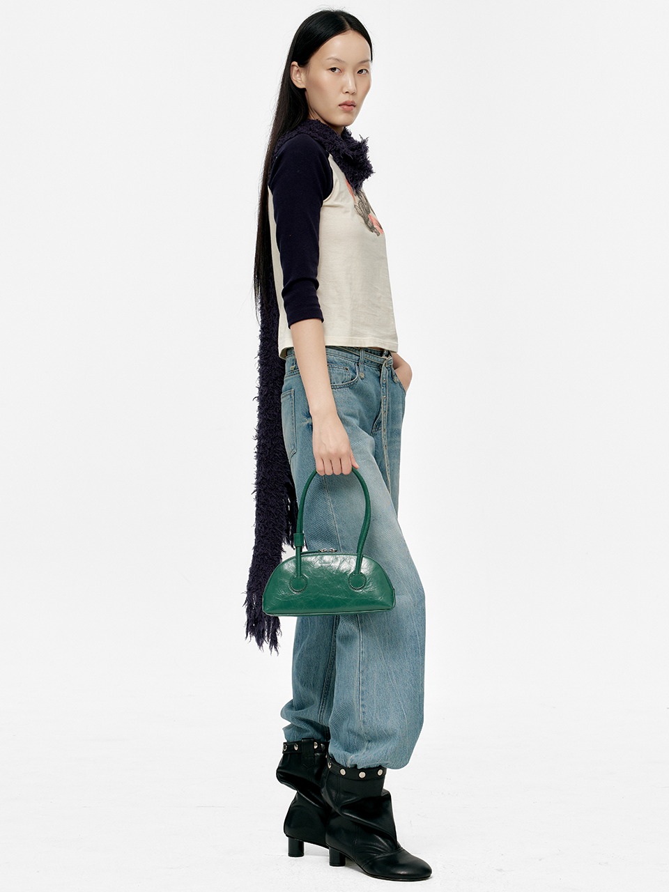 Marge Sherwood - Bessette Shoulder (Hunter Green Crinkle) product image 3 | TRAB K-Fashion Australia