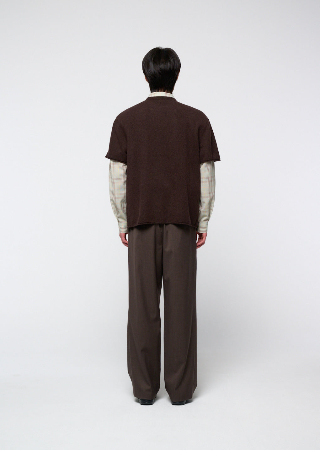 Amomento - Cashmere Easy Half Sleeve Knit (Brown) product image 7 | TRAB K-Fashion Australia