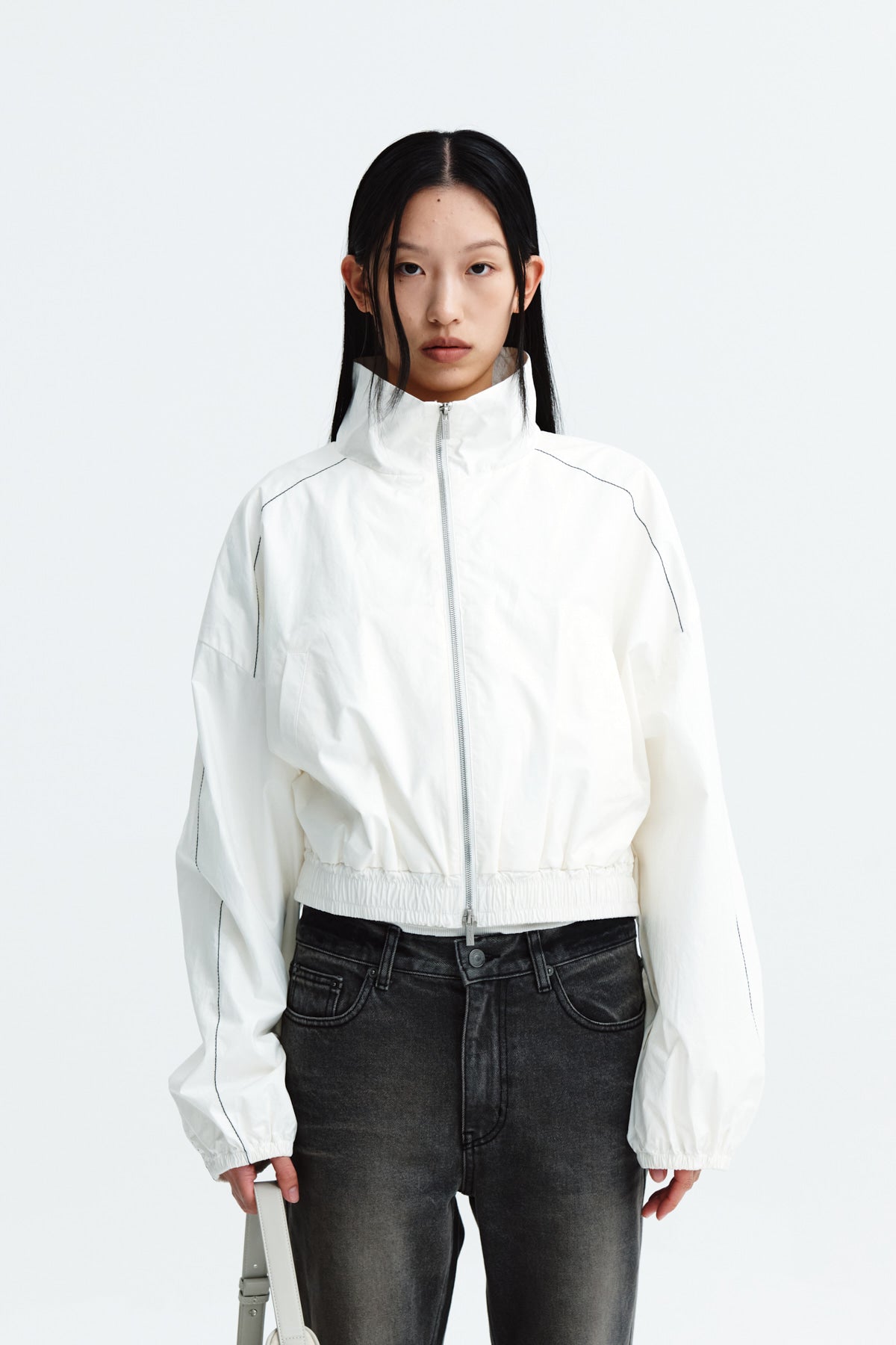 Matin Kim - Matin Coating Crop Blouson (Ivory) product image 10 | TRAB K-Fashion Australia