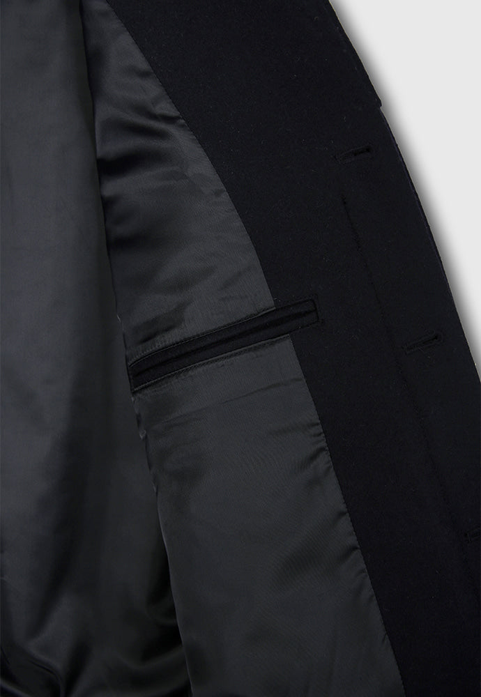 Tonywack - Wool Melton Chest Pocket Cropped Blouson (Navy) product image 13 | TRAB K-Fashion Australia