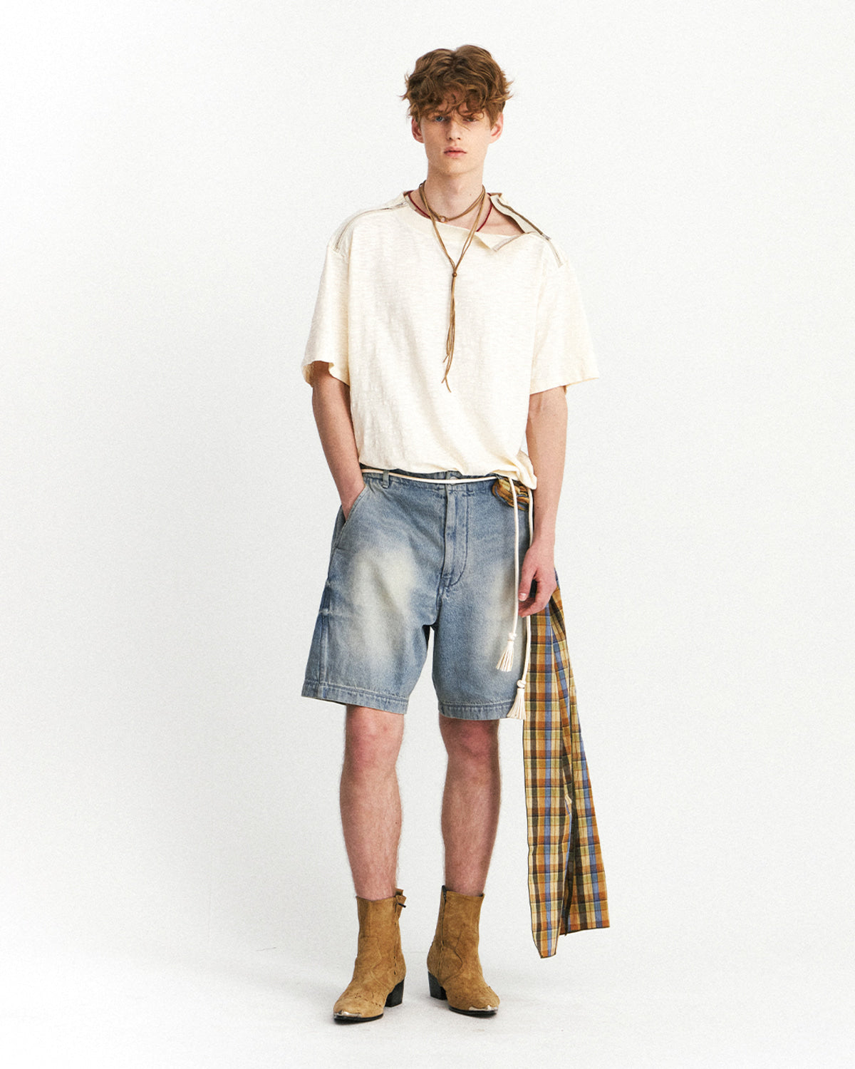 Eastlogue - Army Double Zip T-shirts (Ivory) product image 1 | TRAB K-Fashion Australia