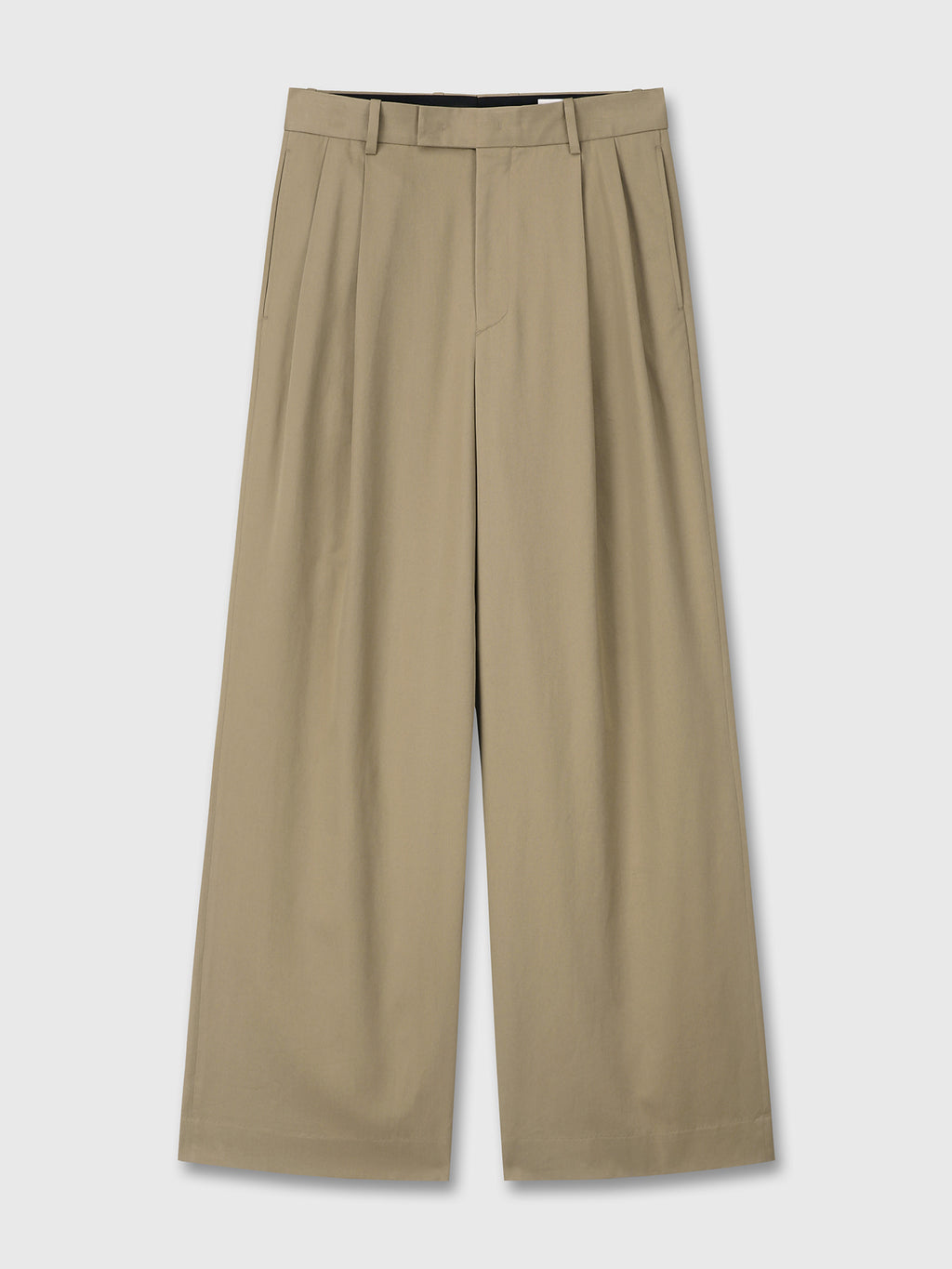 Tonywack - Cotton Tencel Double-Pleats Wide Pants (Khaki Beige) product image 7 | TRAB K-Fashion Australia