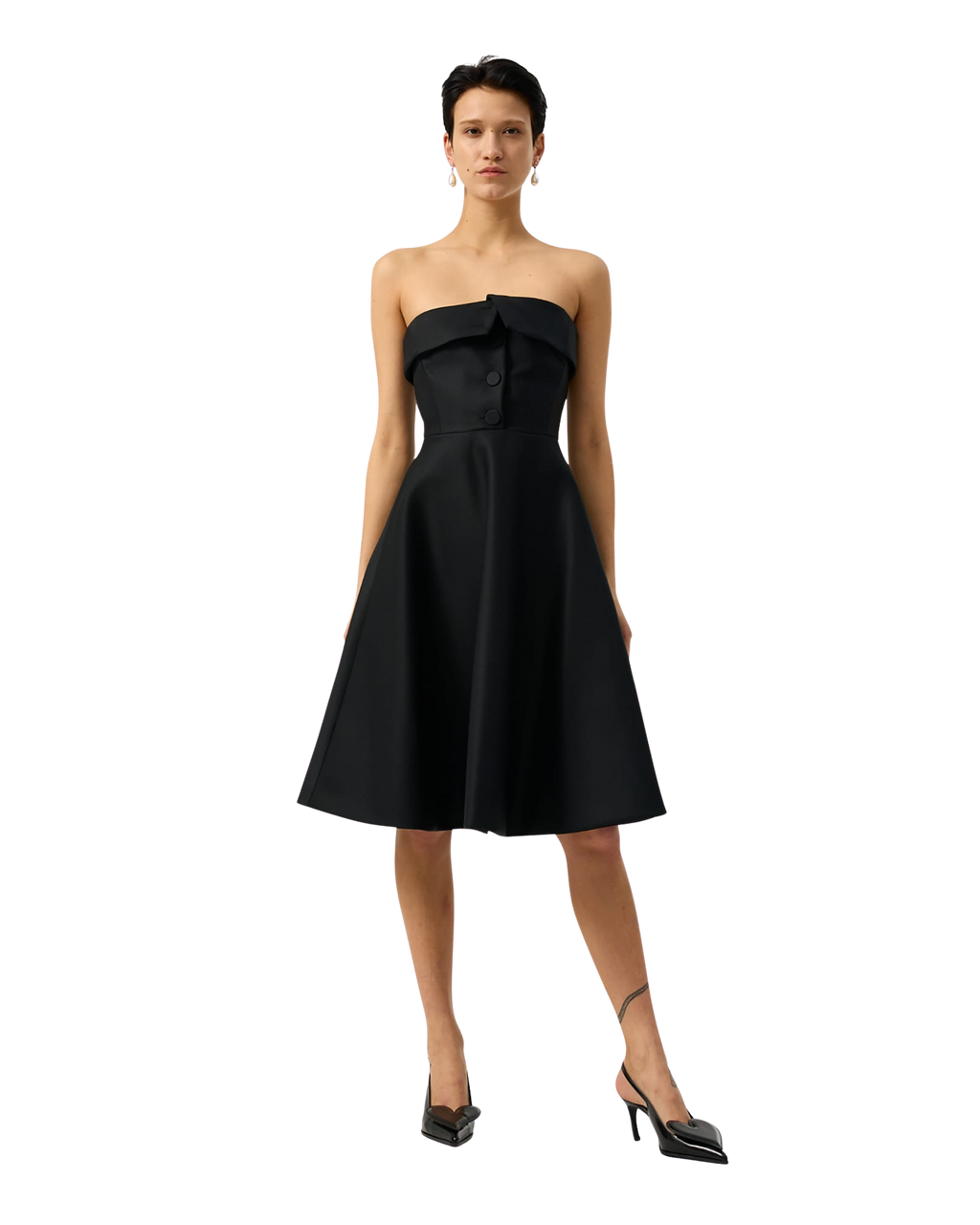 Kimhe Kim - Neo Emma Tube Top Midi Dress (Black) product image 1 | TRAB K-Fashion Australia