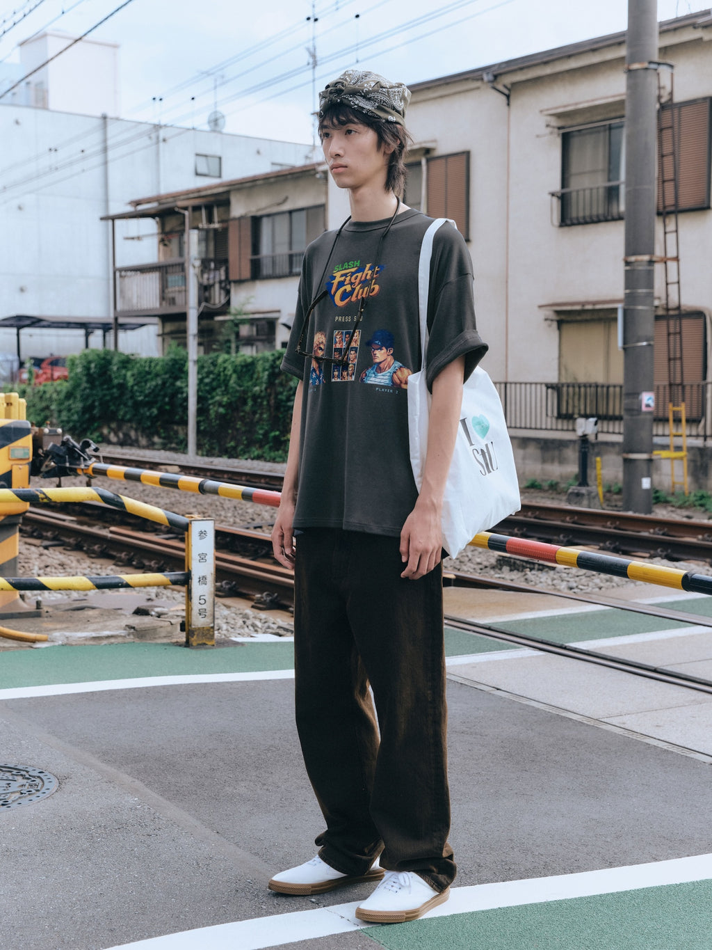 Stu - Fight Club T-Shirt (Charcoal) product image 2 | TRAB K-Fashion Australia