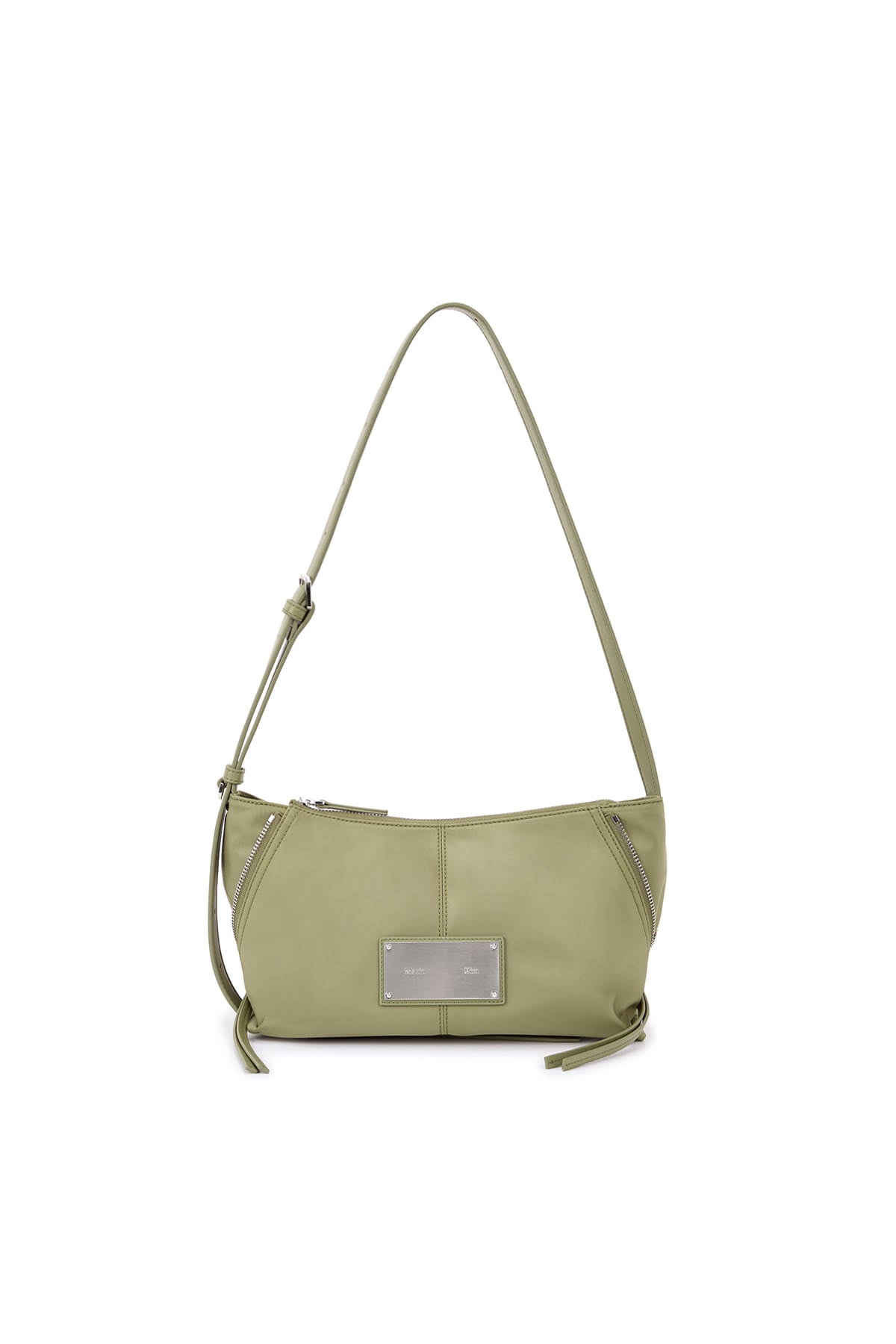 Matin Kim - Side Zipper Fabric Two Way Bag (Khaki) product image 1 | TRAB K-Fashion Australia