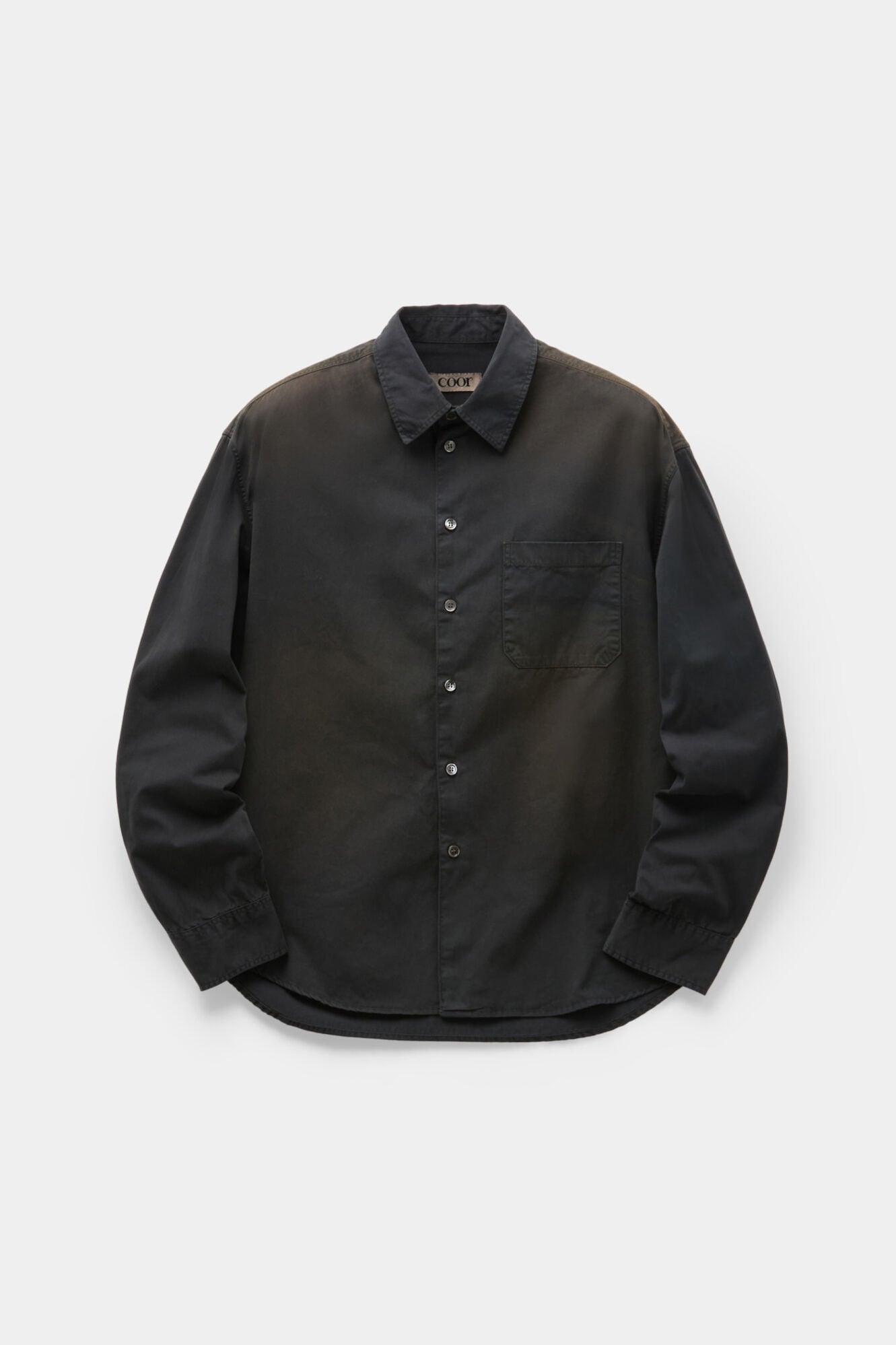 Coor - Washed Dyed Sun Faded Shirt (Washed Charcoal) product image 1 | TRAB K-Fashion Australia