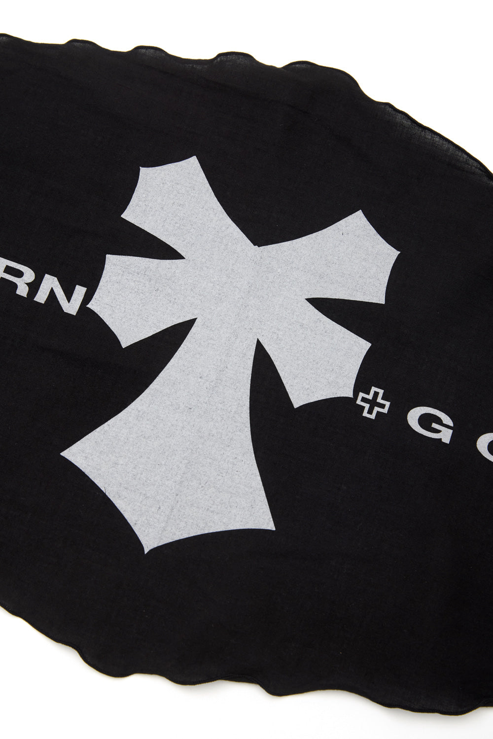 Hatchingroom - Tabber Modern Goth Diamond Slogan Scarf (Black) product image 3 | TRAB K-Fashion Australia