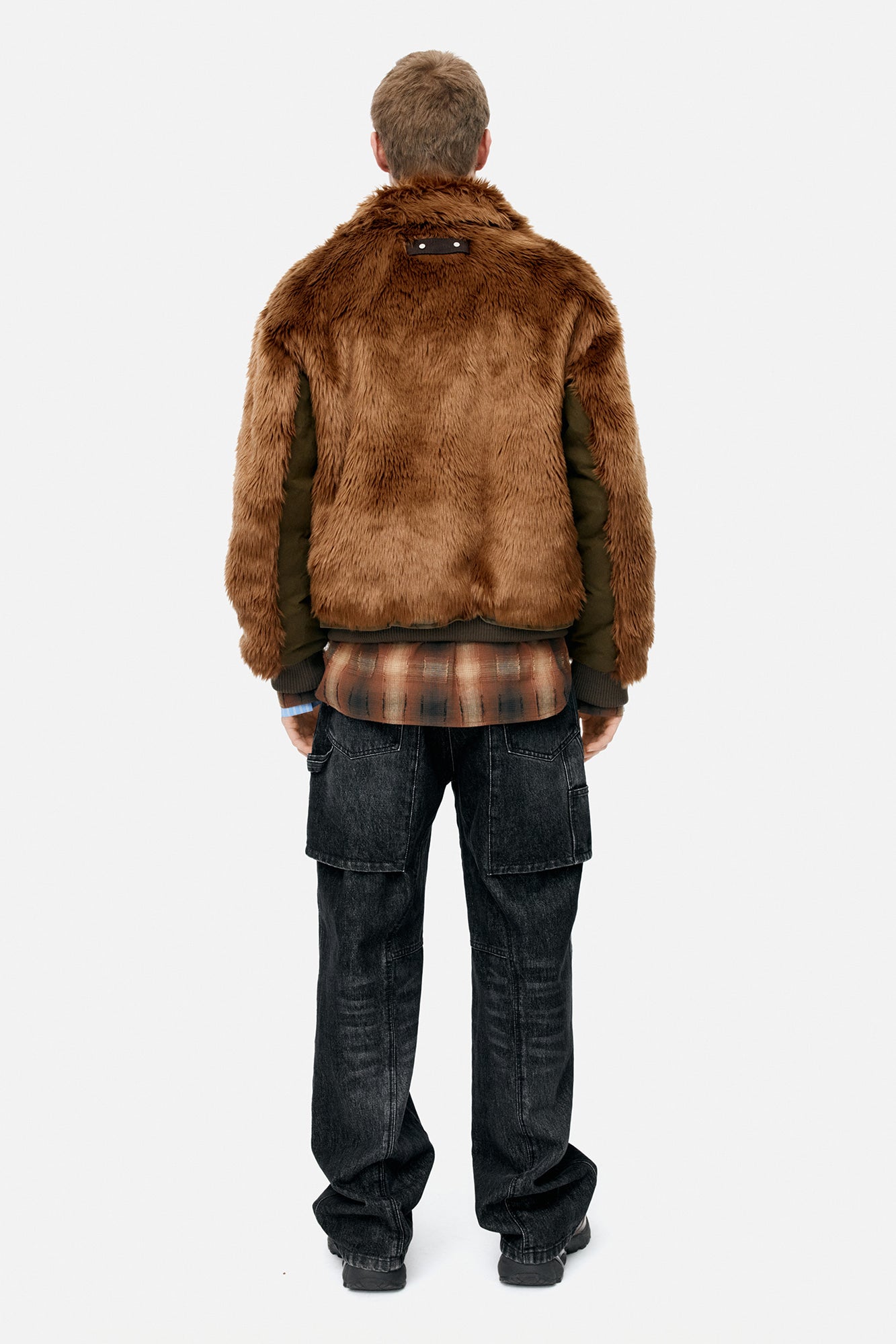 Andersson Bell - Unisex Flight Fur Bomber Jacket (Brown) product image 2 | TRAB K-Fashion Australia