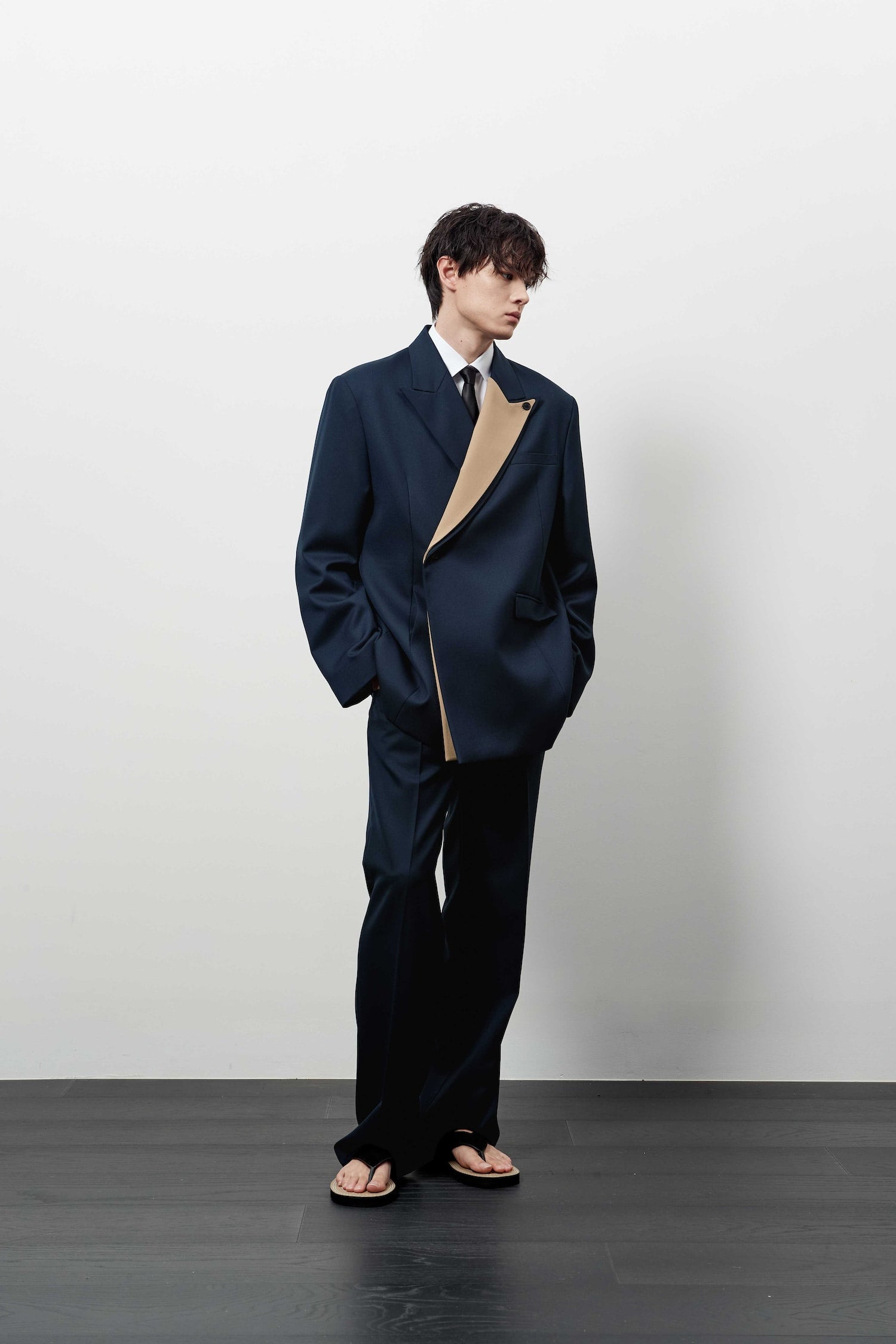 Stu - Layered Lapel Blazer (Navy) product image 5 | TRAB K-Fashion Australia