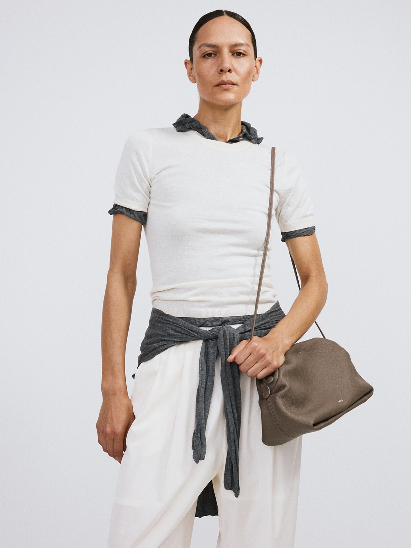 Recto - Silk-Cashmere Knit Top (Cream) product image 1 | TRAB K-Fashion Australia