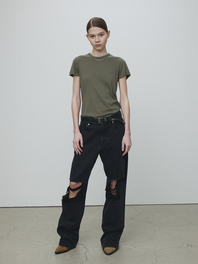 Tonywack - Cotton Cashmere T-Shirts (Olive) product image 1 | TRAB K-Fashion Australia