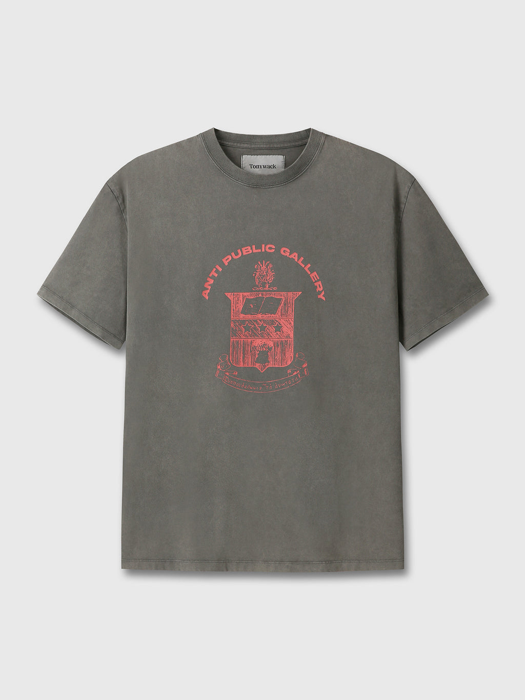 Tonywack - Anti Gallery Garment Dyed T-Shirt (Faded Charcoal) product image 7 | TRAB K-Fashion Australia