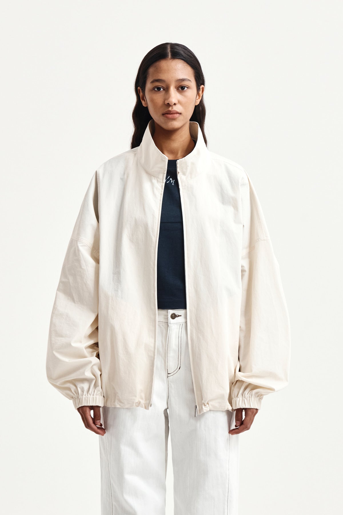 Matin Kim - Back Logo High Neck Jumper (Cream) product image 7 | TRAB K-Fashion Australia