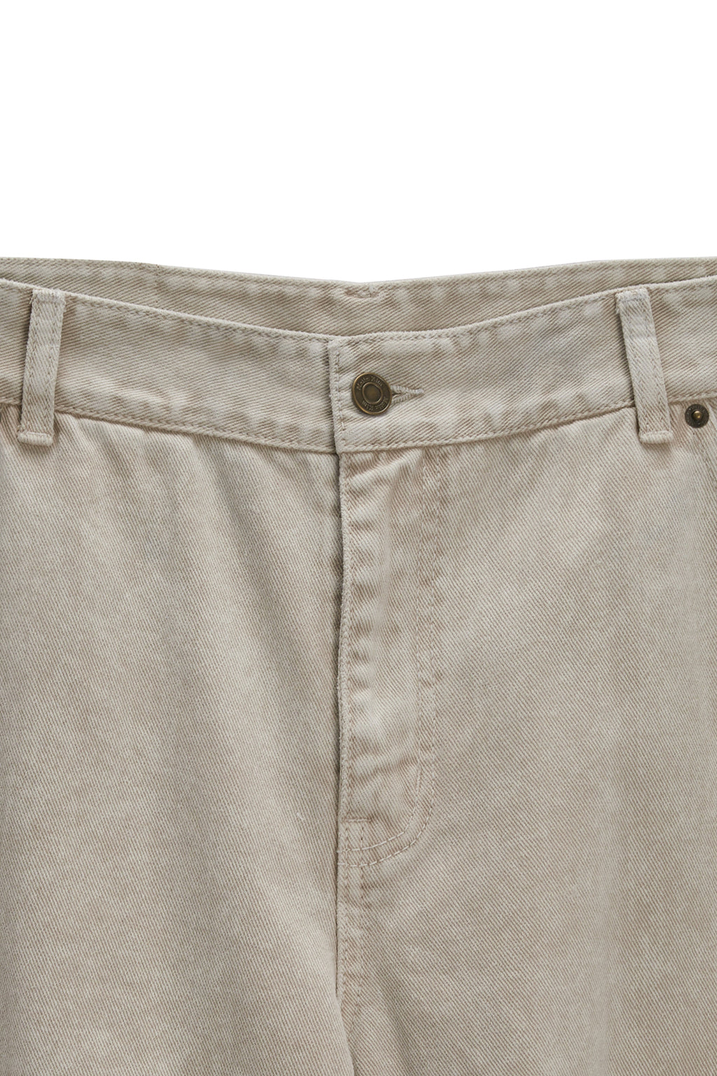 Matin Kim - Side Point Color Denim Pants (Beige) product image 3 | TRAB K-Fashion Australia
