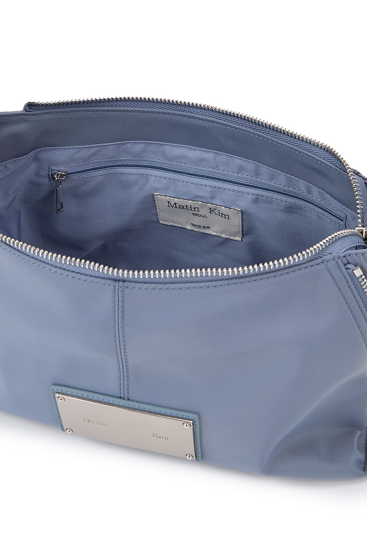 Matin Kim - Side Zipper Fabric Two Way Bag (Blue) product image 4 | TRAB K-Fashion Australia