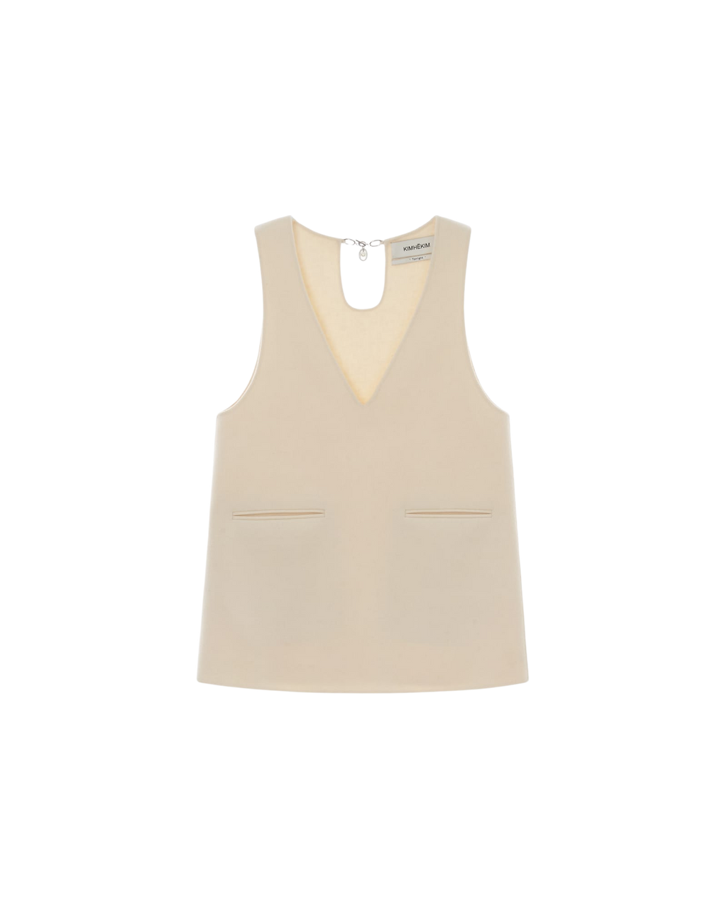 Kimhe Kim - Double Faced Chain Embellishment Sleeveless Vest (Cream) product image 10 | TRAB K-Fashion Australia