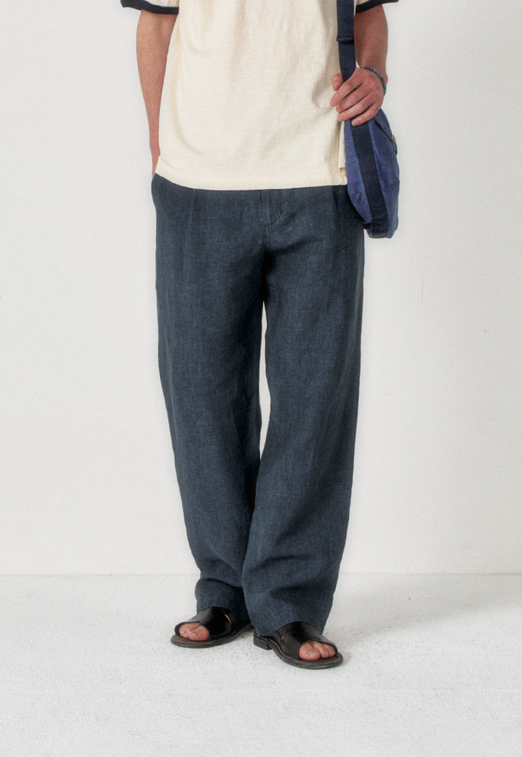 Art if acts - Linen One Tuck Pants (Indigo) product image 5 | TRAB K-Fashion Australia