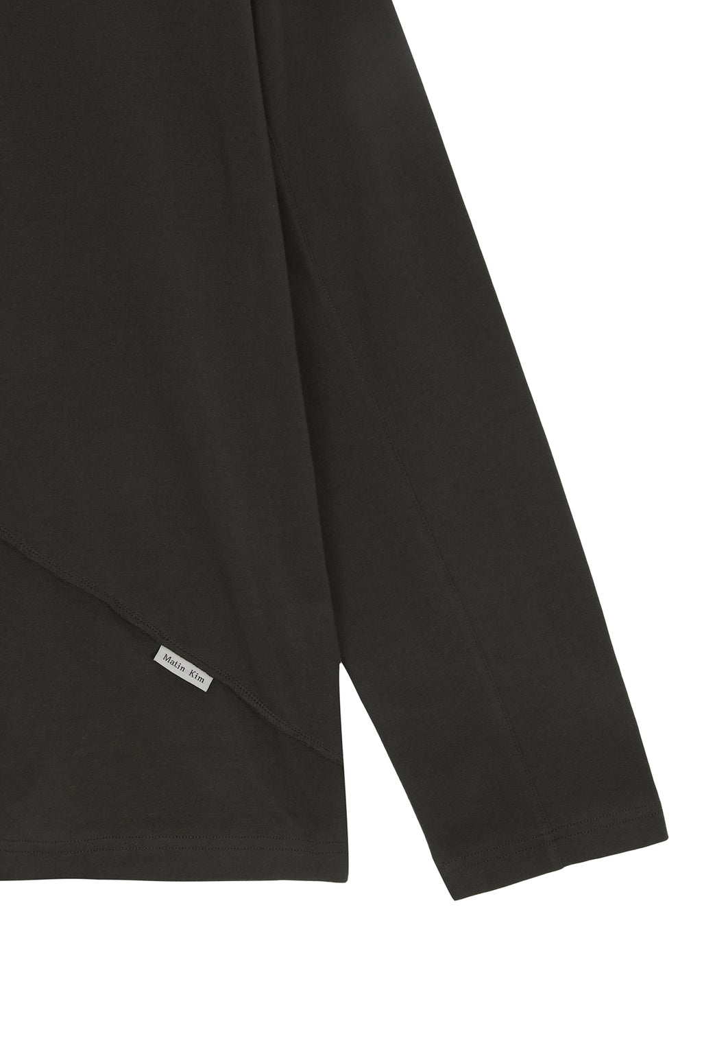 Matin Kim - Diagonal Overfit Long Sleeve Top (Khaki) product image 3 | TRAB K-Fashion Australia