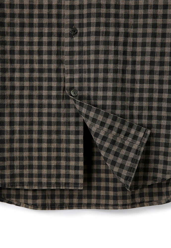 Art if acts - Gingham Check Oxford Shirt (Vintage Wood) product image 13 | TRAB K-Fashion Australia