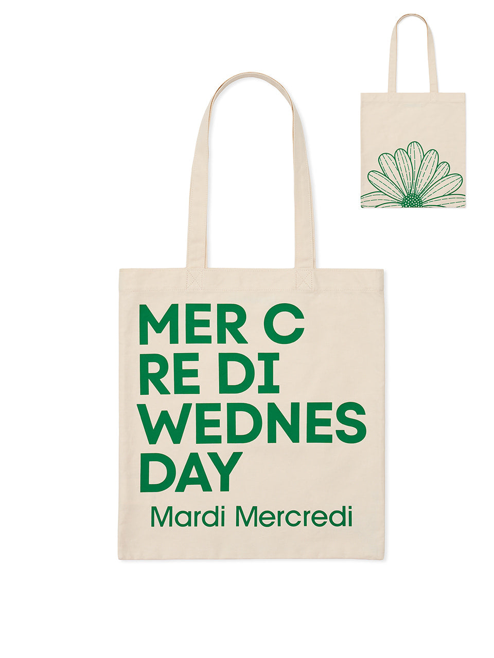 Mardi Mercredi - Canvas Bag Flower Du Mercredi (Cream Green) product image 1 | TRAB K-Fashion Australia