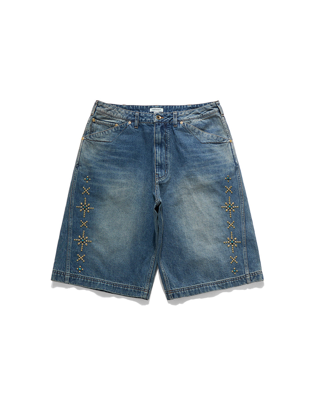 Eastlogue - Rockabilly Curved Shorts (Vintage Indigo) product image 5 | TRAB K-Fashion Australia