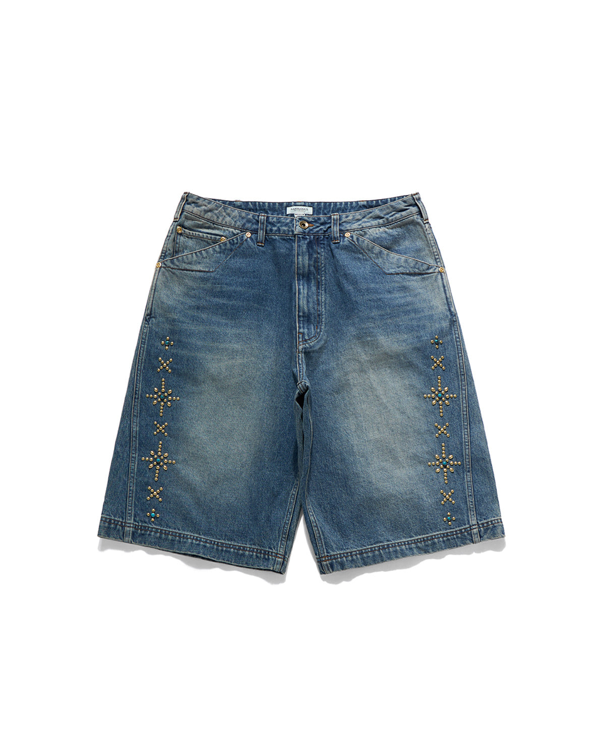 Eastlogue - Rockabilly Curved Shorts (Vintage Indigo) product image 5 | TRAB K-Fashion Australia