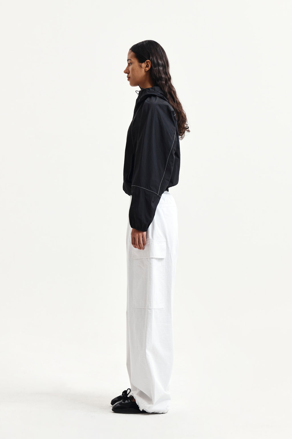 Matin Kim - Drawstring Hem Cargo Pants (Ivory) product image 6 | TRAB K-Fashion Australia