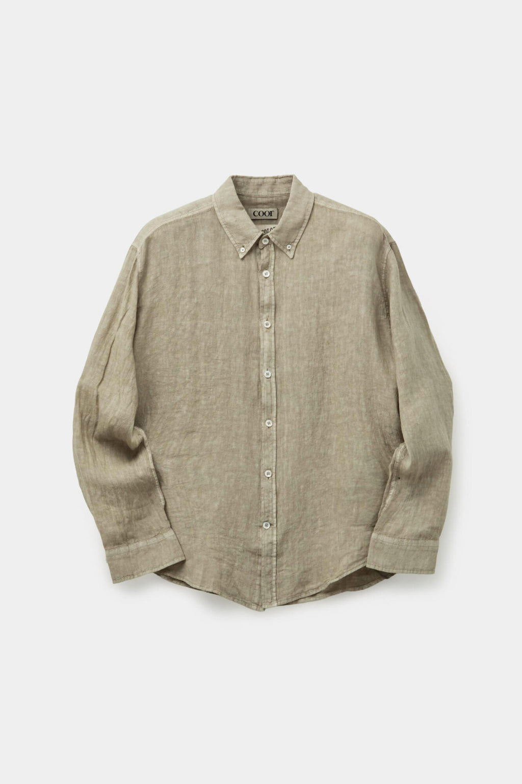 Coor - Linen Dyed Oversized Shirt (Washed Sand Beige) product image 1 | TRAB K-Fashion Australia