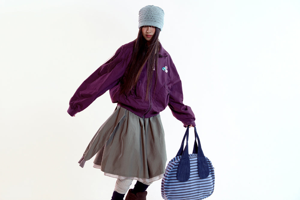 Coyseio - Strap Shirring Skirt (Ash Brown) product image 4 | TRAB K-Fashion Australia