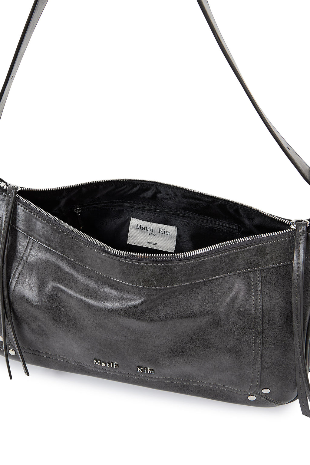 Matin Kim - Rivet Point Quad Shoulder Bag (Charcoal) product image 3 | TRAB K-Fashion Australia
