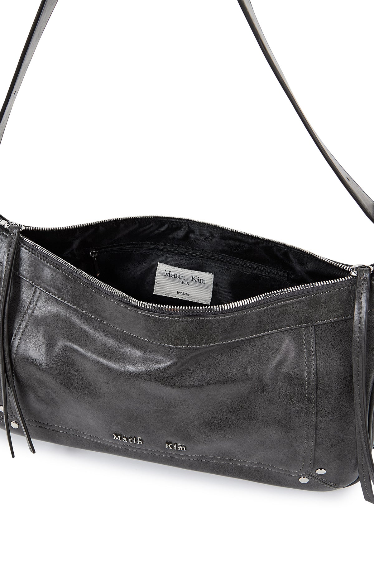 Matin Kim - Rivet Point Quad Shoulder Bag (Charcoal) product image 3 | TRAB K-Fashion Australia