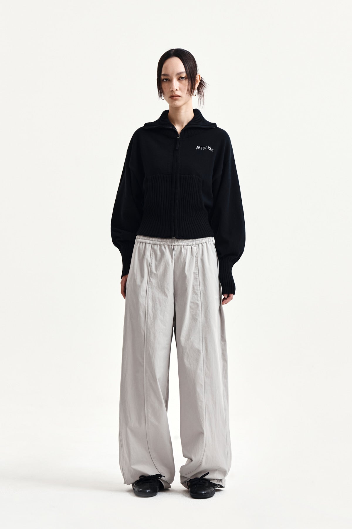 Matin Kim - Multi Panel Wide Pants (Light Grey) product image 9 | TRAB K-Fashion Australia