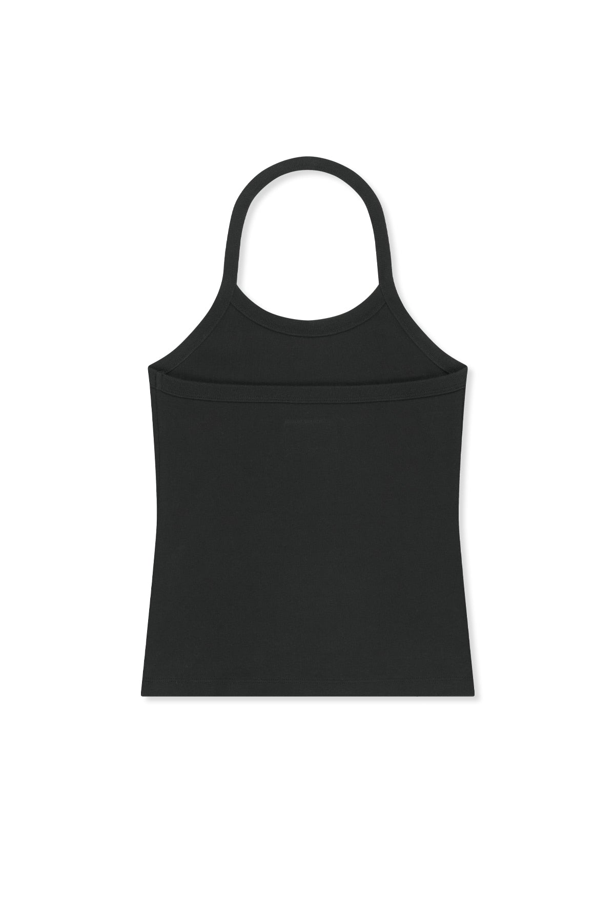 Matin Kim - Label Detail Halter Tank Top (Black) product image 2 | TRAB K-Fashion Australia