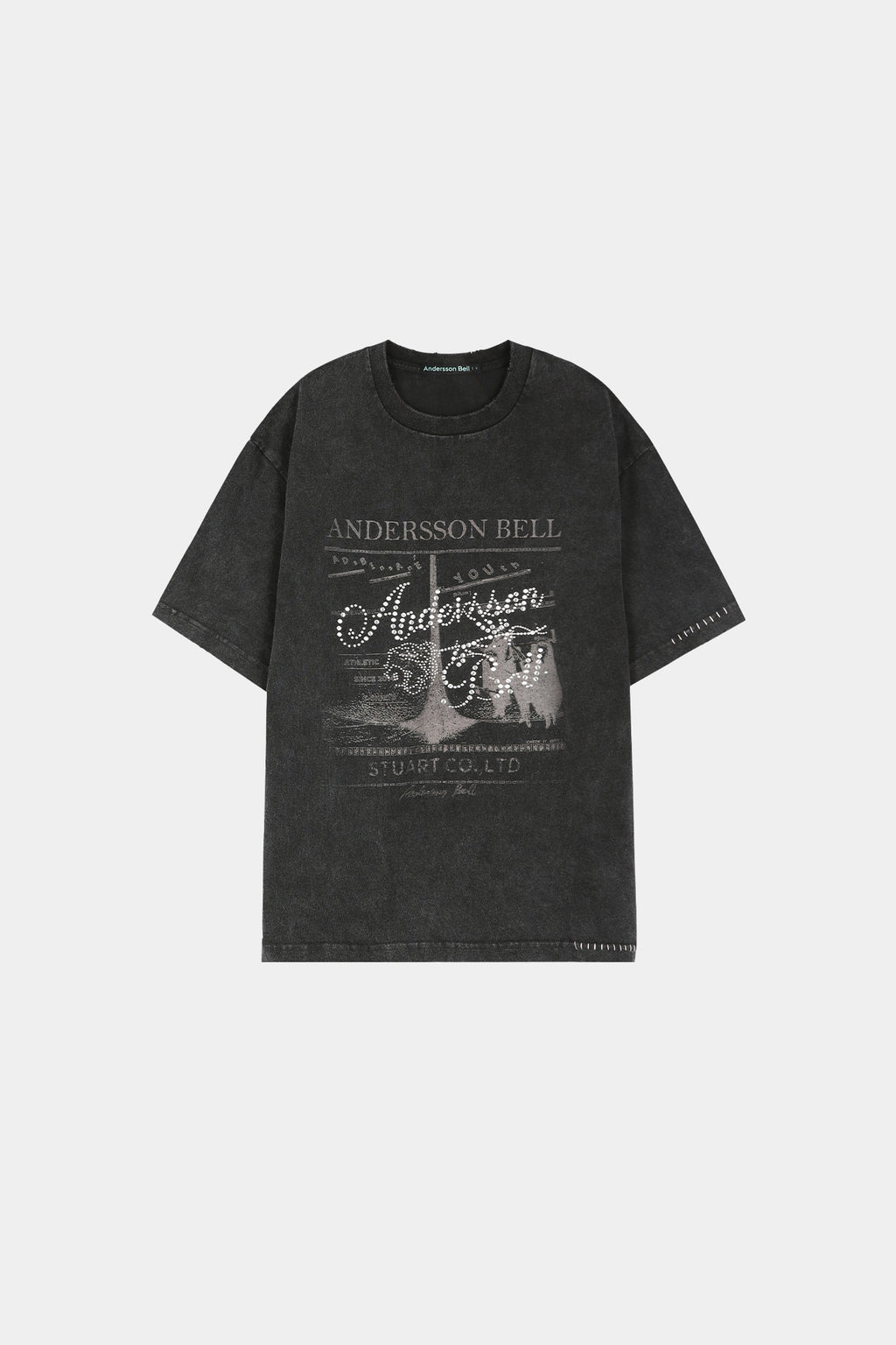 Andersson Bell - Rosie Hot-Fix Printed T-Shirt (Charcoal) product image 10 | TRAB K-Fashion Australia