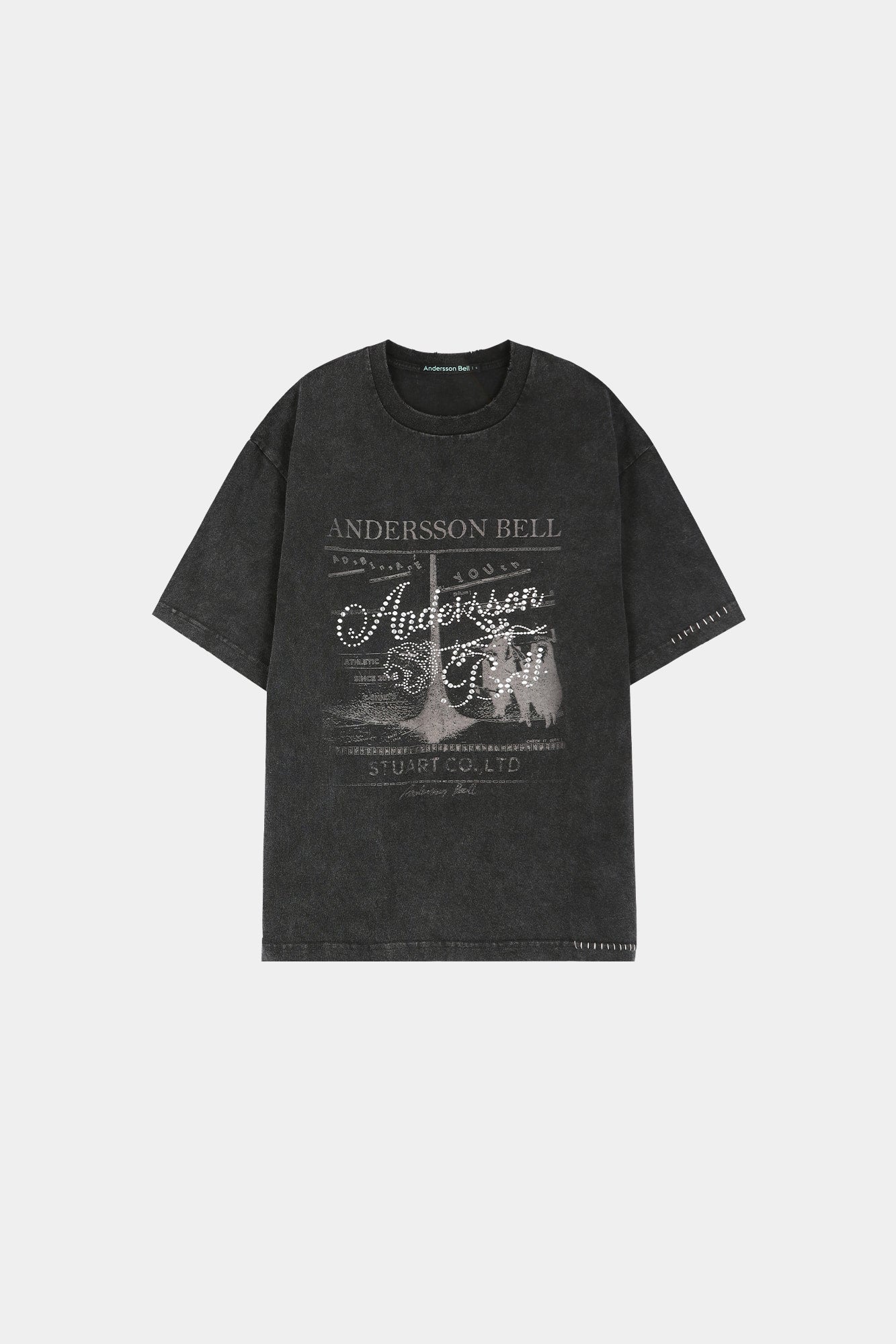 Andersson Bell - Rosie Hot-Fix Printed T-Shirt (Charcoal) product image 10 | TRAB K-Fashion Australia