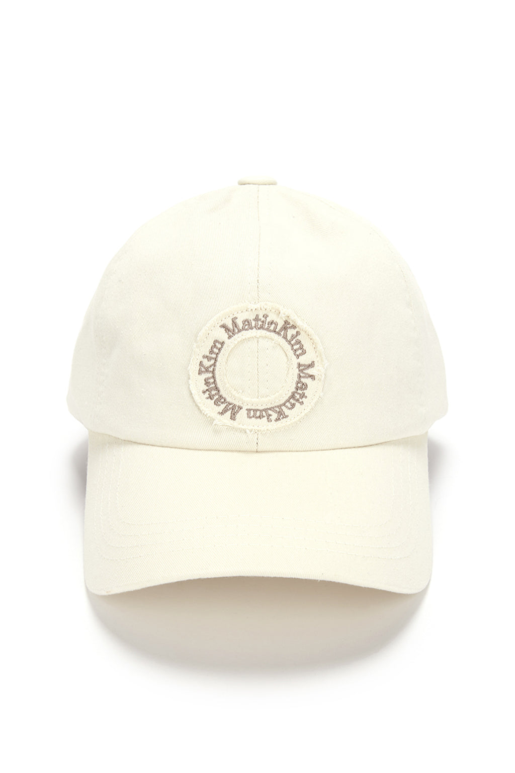 Matin Kim - Applique Circle Logo Ball Cap (Ivory) product image 1 | TRAB K-Fashion Australia
