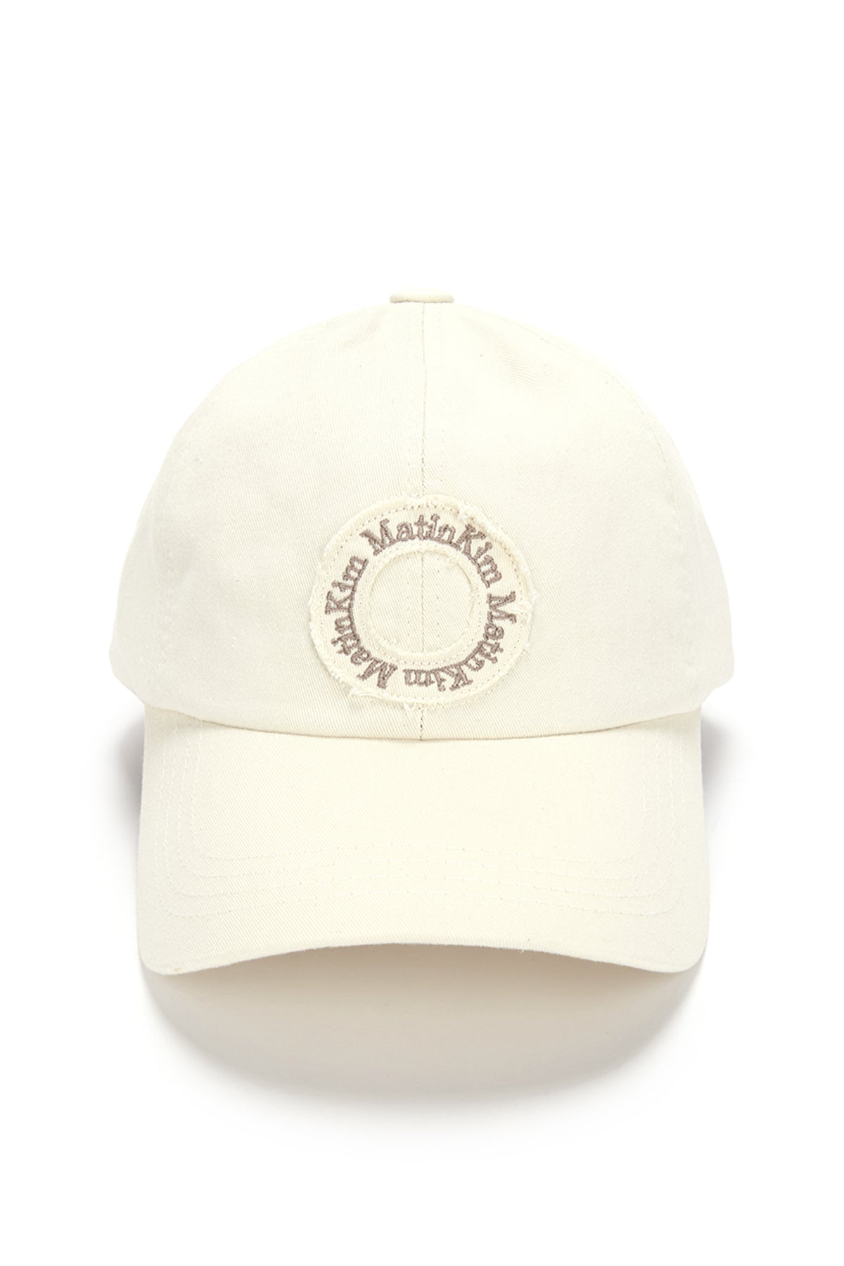 Matin Kim - Applique Circle Logo Ball Cap (Ivory) product image 1 | TRAB K-Fashion Australia