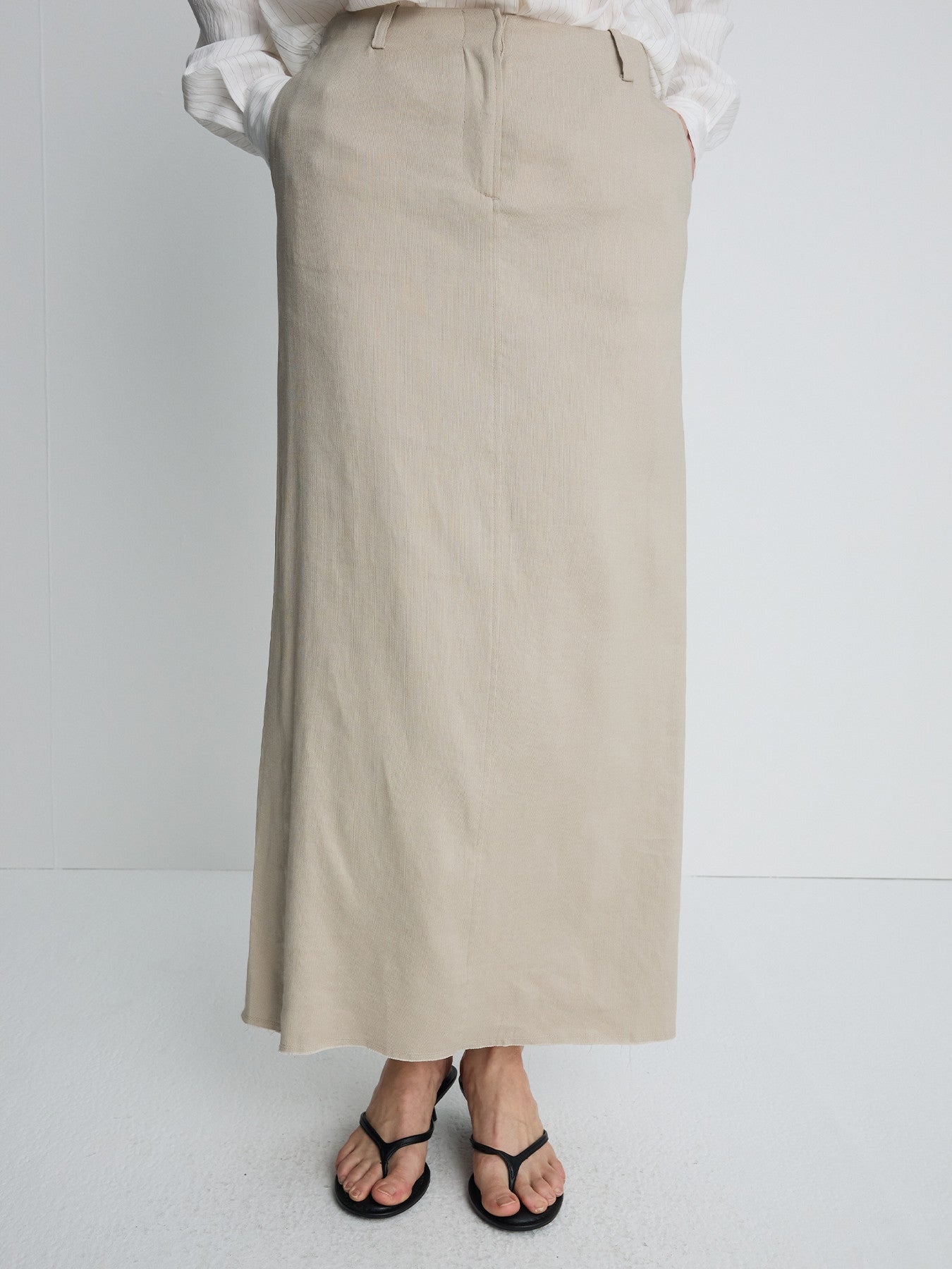 Tonywack - Linen Relaxed Maxi Skirt (Sand) product image 9 | TRAB K-Fashion Australia