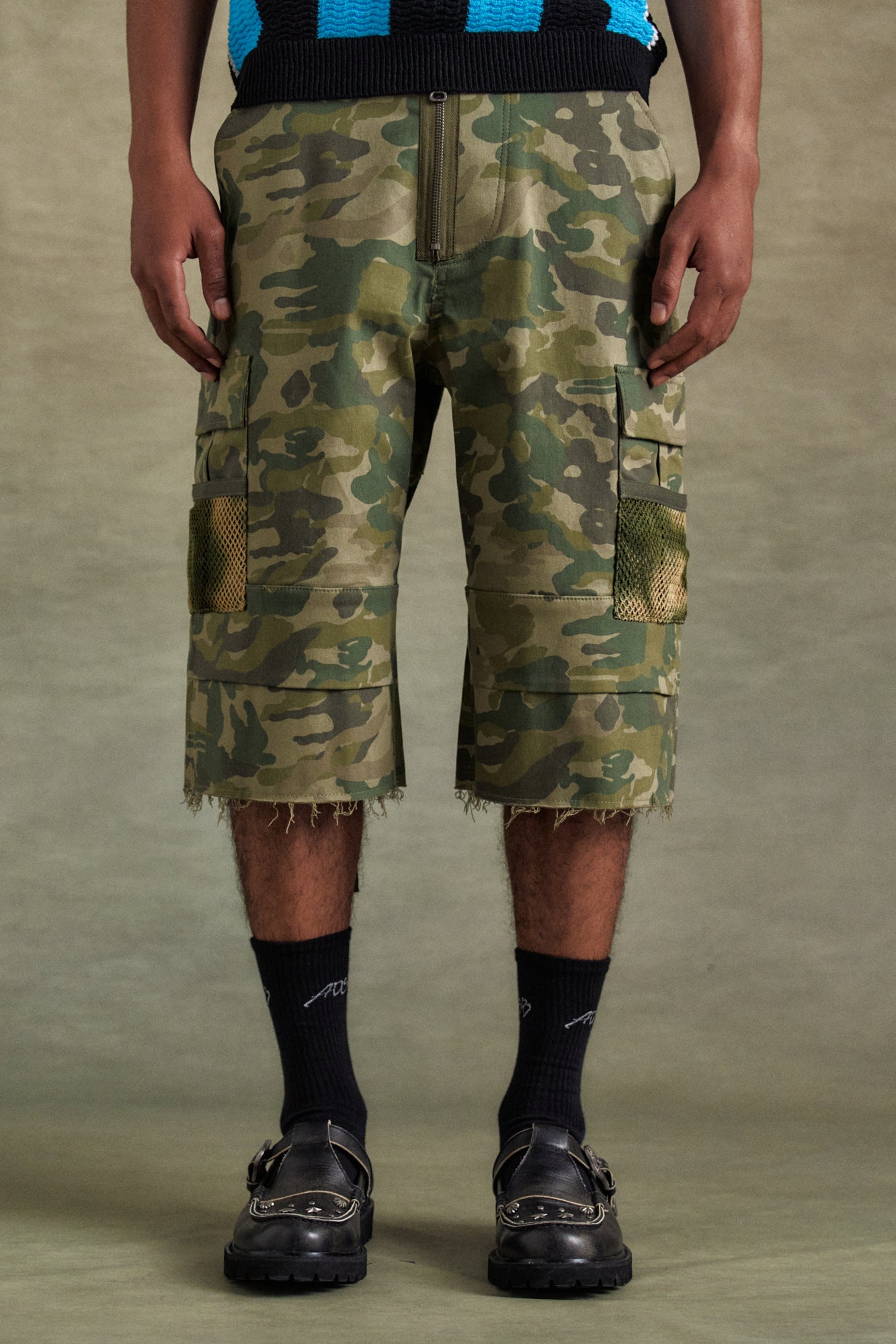 Andersson Bell - Depot Camouflage Cargo Shorts (Khaki) product image 8 | TRAB K-Fashion Australia