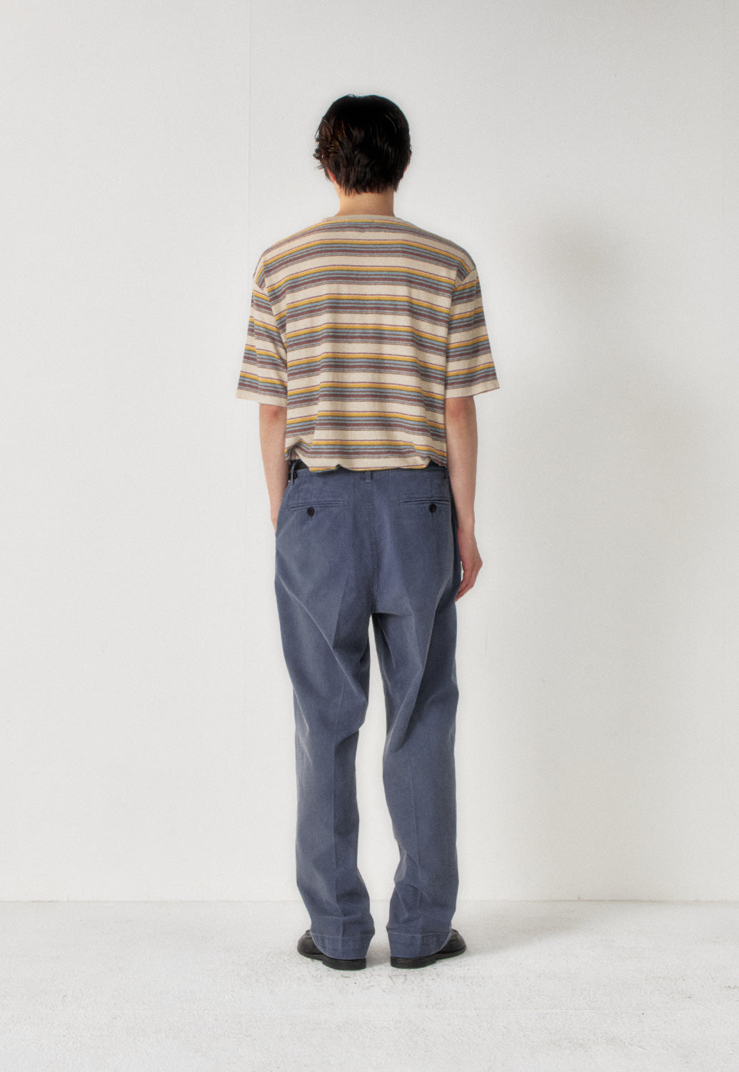 Art if acts - Linen Stripe Pocket Tee (Wood/Blue) product image 3 | TRAB K-Fashion Australia