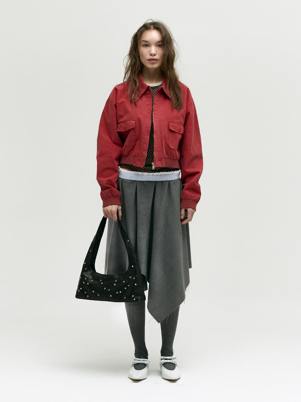 Marge Sherwood - Halter Hobo (Black Studded Washed Nappa) product image 3 | TRAB K-Fashion Australia