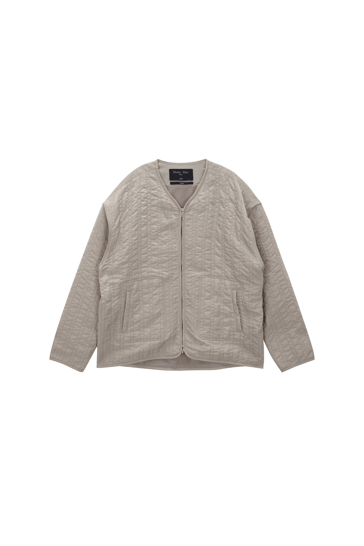 Matin Kim - Warm Up Quilting Jumper (Light Beige) product image 1 | TRAB K-Fashion Australia