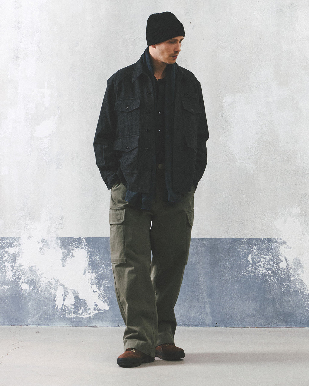 Eastlogue - Safari Field Shirts Jacket (Charcoal Wool) product image 4 | TRAB K-Fashion Australia