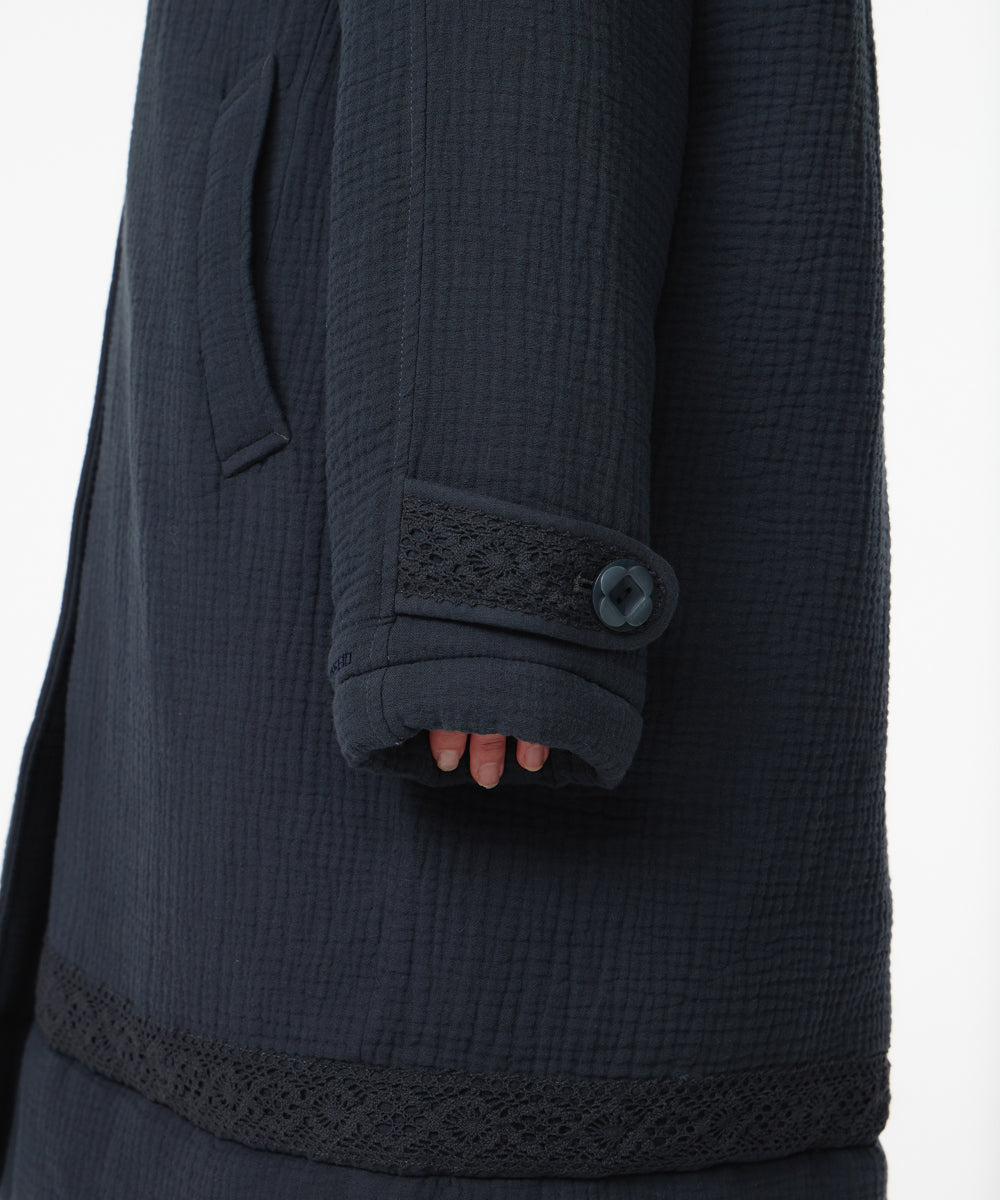 Coyseio - Soft Stitch Padded Coat (Blue Charcoal) product image 7 | TRAB K-Fashion Australia