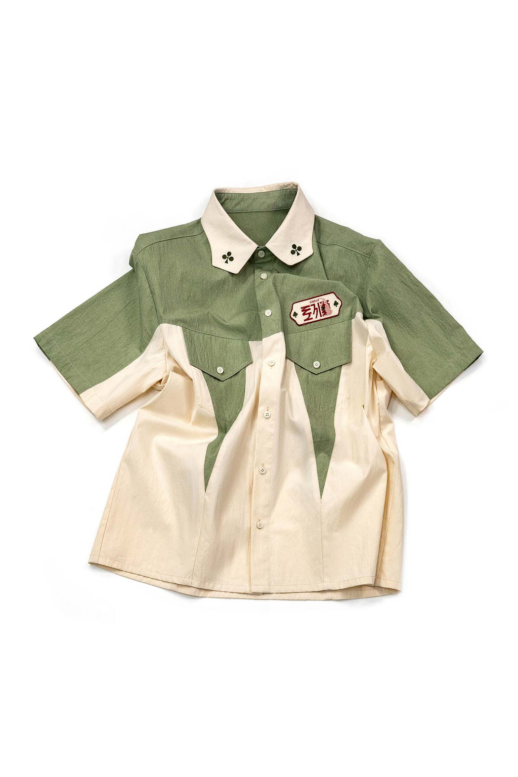 Ioedle - Clover Patch Bowling Shirt (Green) product image 2 | TRAB K-Fashion Australia