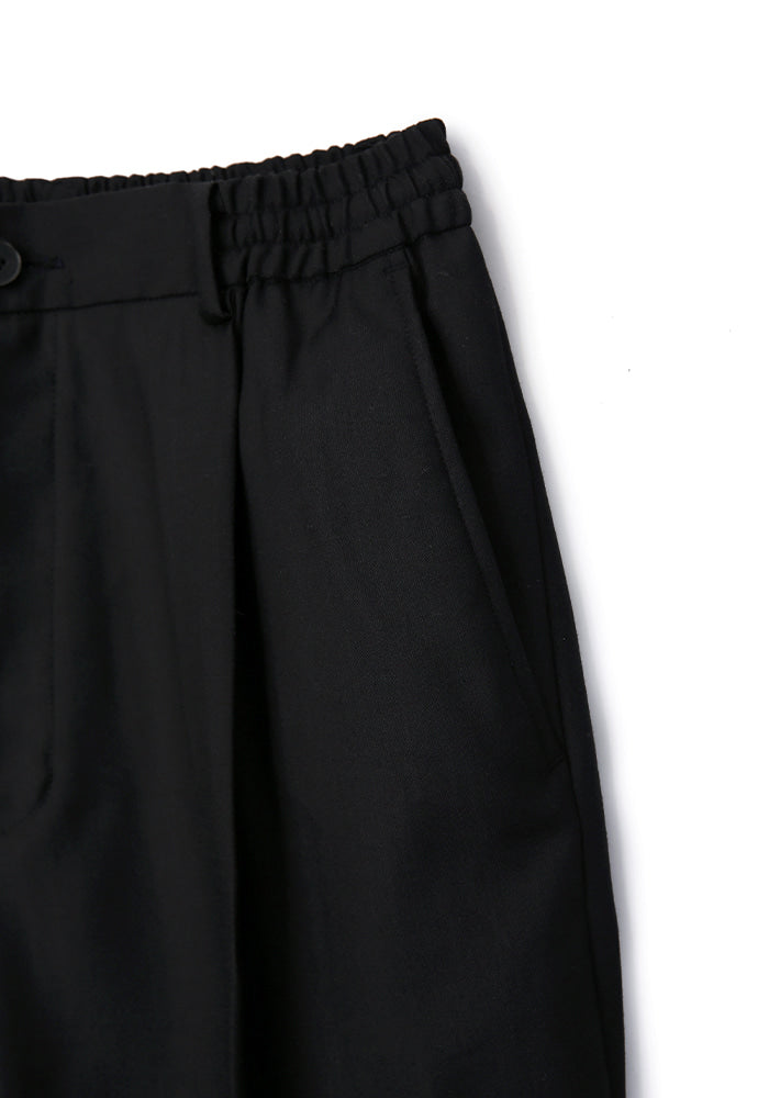 Tonywack - High-Density Wool Drawstring Wide Trousers (Black) product image 9 | TRAB K-Fashion Australia